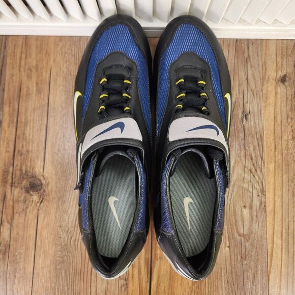 VTG Nike Cycling Shoes Mens Sz 12 Black Blue Gray Mountain Biking Gravel Outdoor main image 5